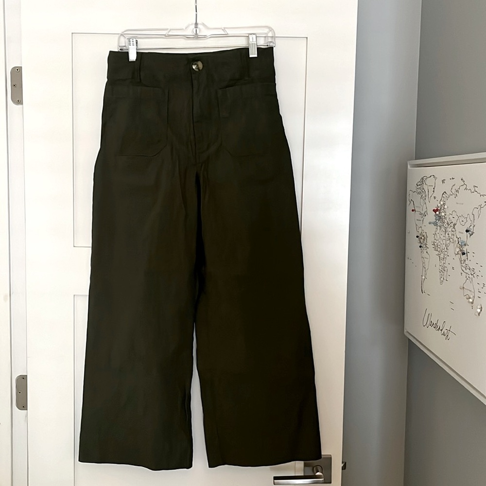 Maeve Olive Cropped Pants